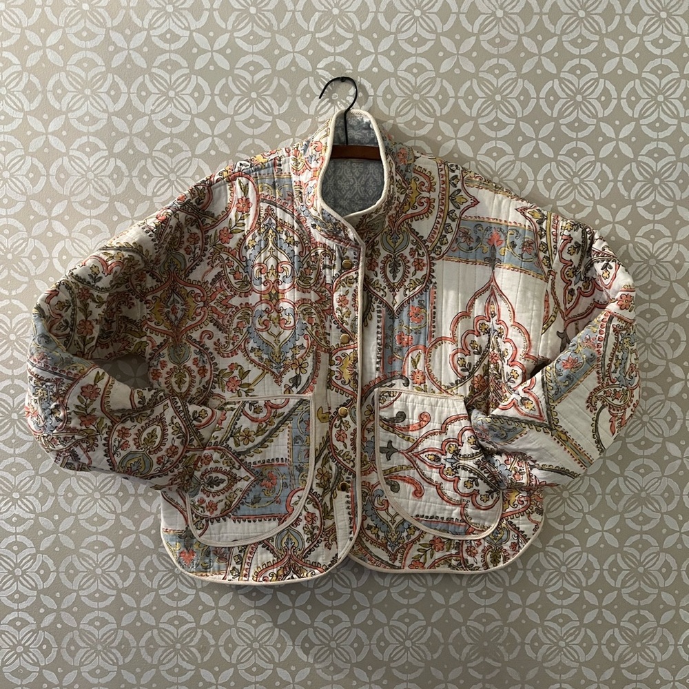 Handmade oversized quilted jacket
